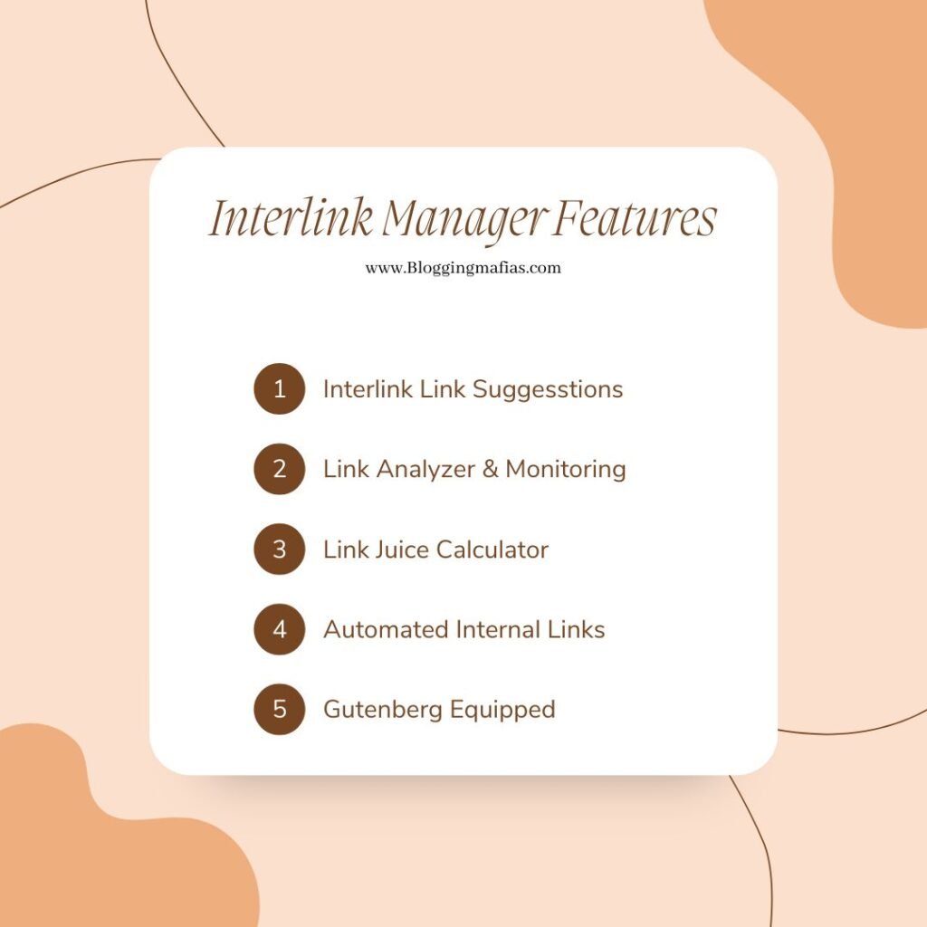 Automatically interlink Plugin: Interlink Manager Features 